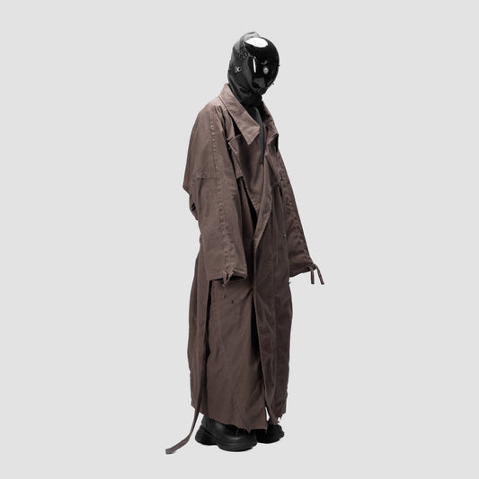 BAT PANEL TRENCH COAT - BROWN