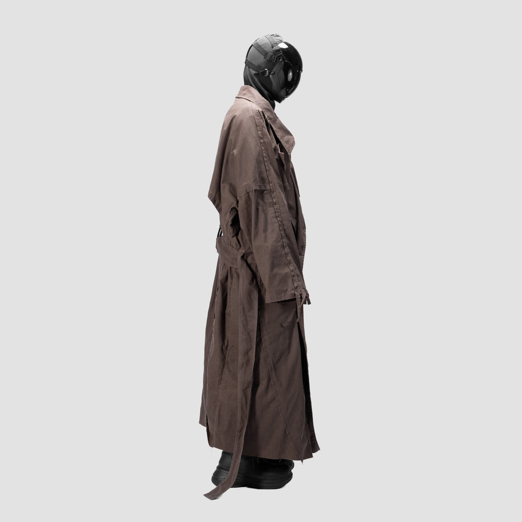 BAT PANEL TRENCH COAT - BROWN