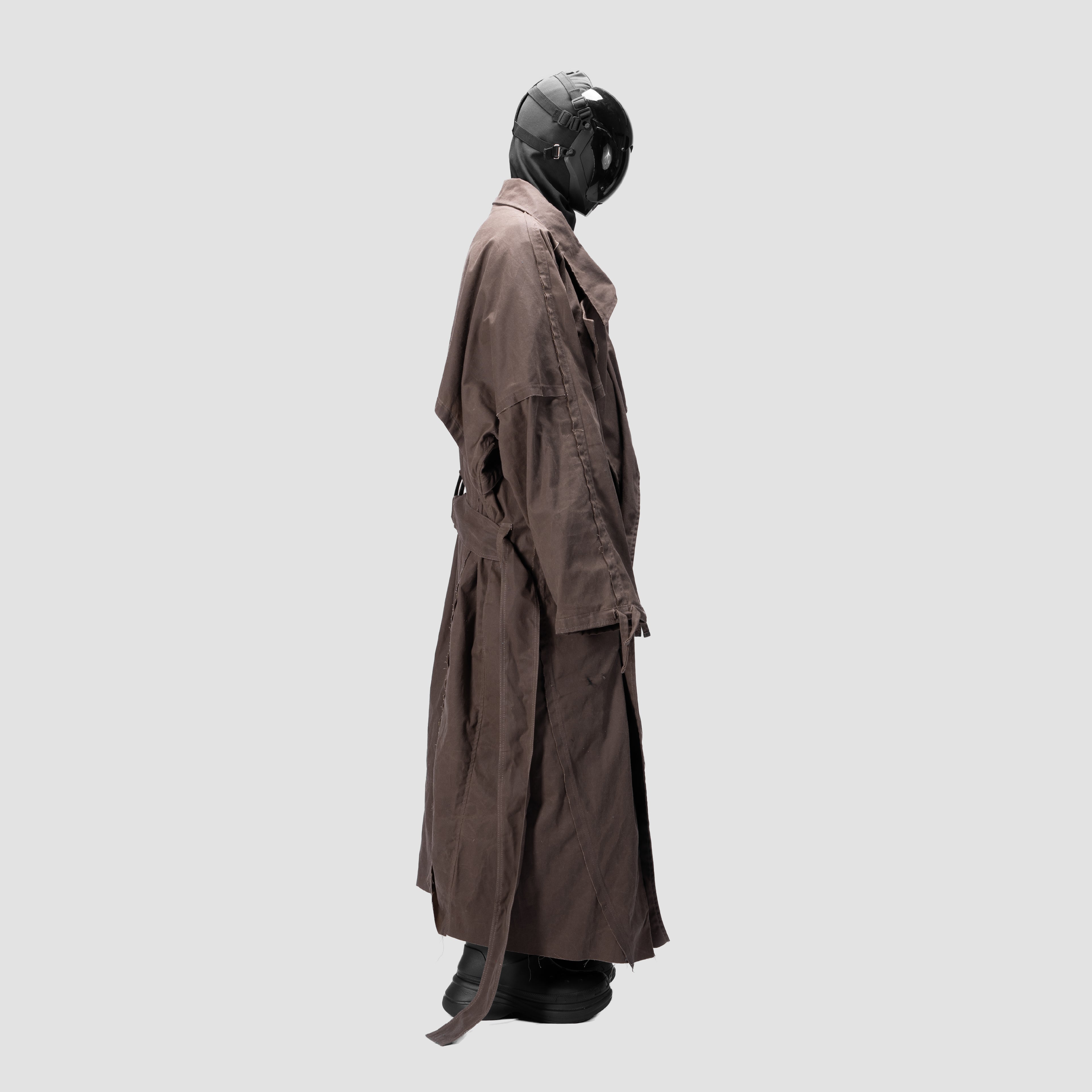 BAT PANEL TRENCH COAT - BROWN