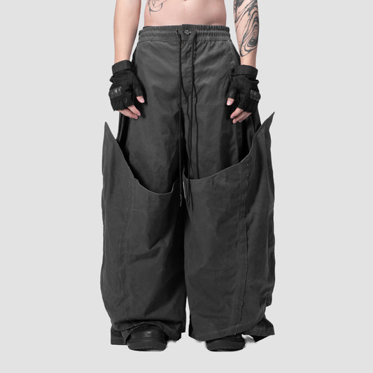 DOUBLE LAYER PANTS - GREY