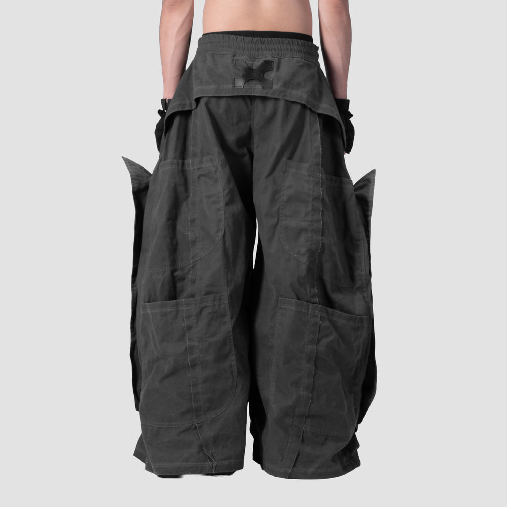 DOUBLE LAYER PANTS - GREY