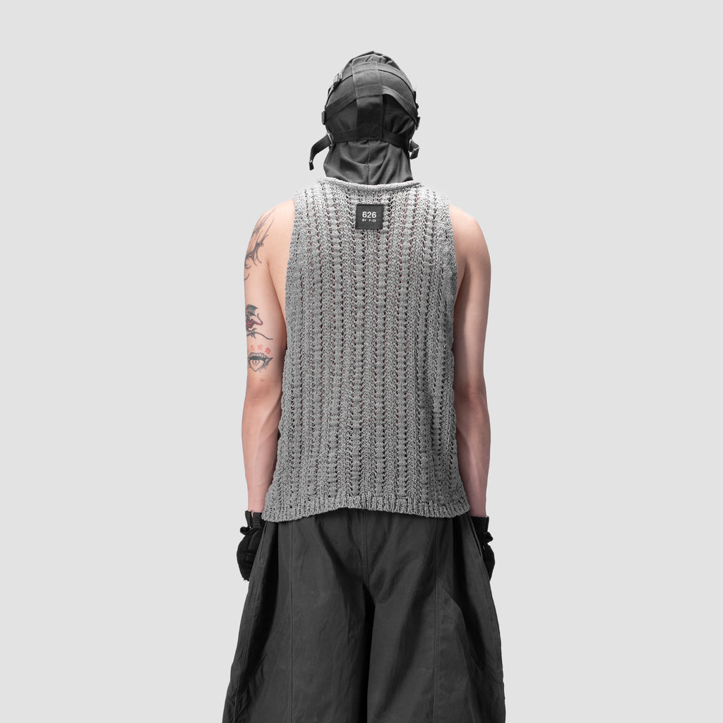 626 KNITTED SINGLET - GREY