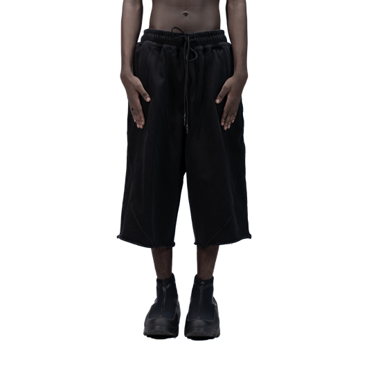 [PRE-ORDER] 626 BAT PANEL JORTS - BLACK