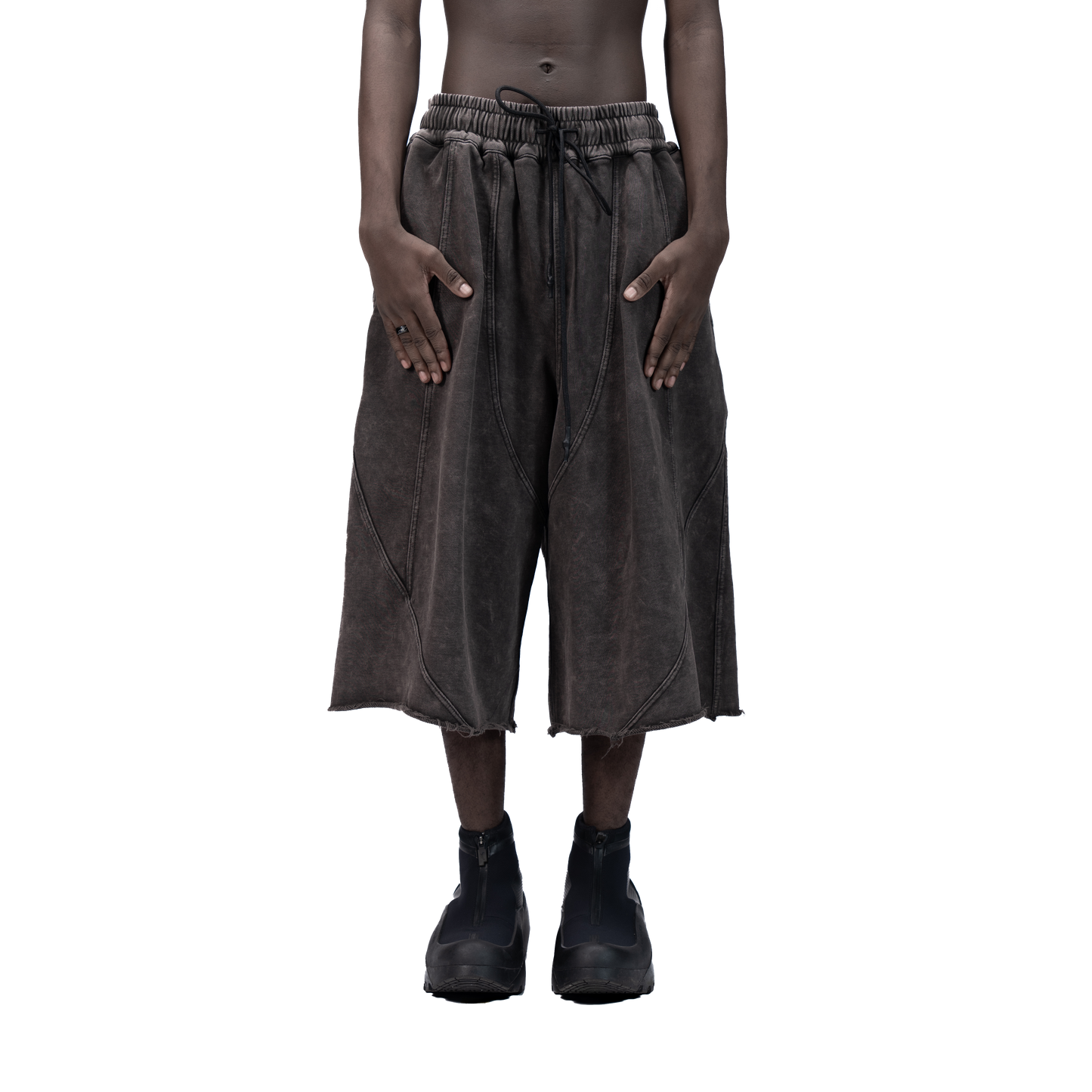 [PRE-ORDER] 626 BAT PANEL JORTS - GREY