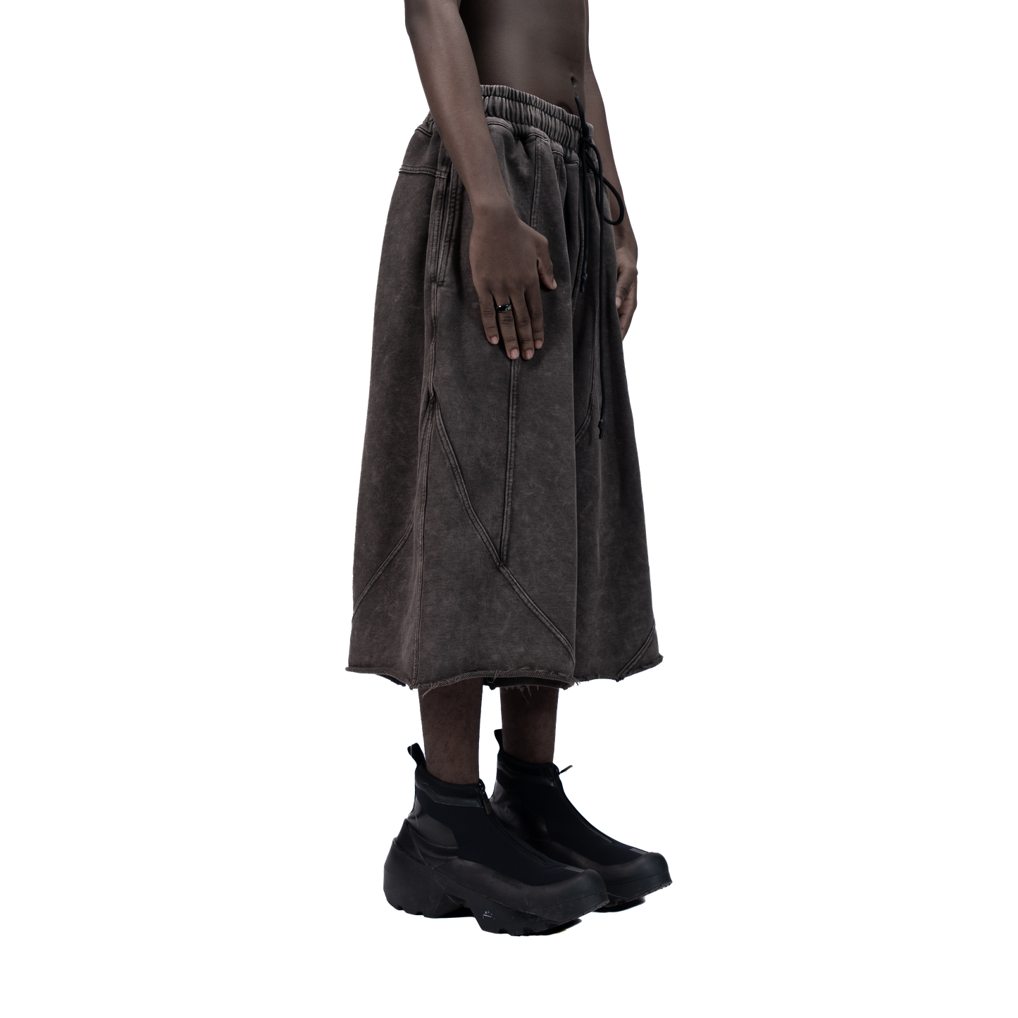 [PRE-ORDER] 626 BAT PANEL JORTS - GREY